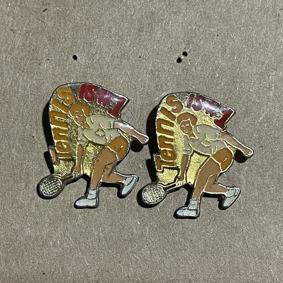 Vintage Tennis is #1 Enamel Lapel Hat Pin Bundle Set Lot - Picture 4 of 8